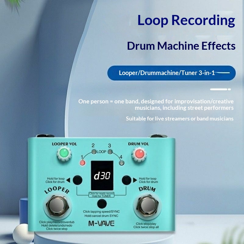Looper Pedal Guitar - M Vave Looper Drum Tuner Guitar