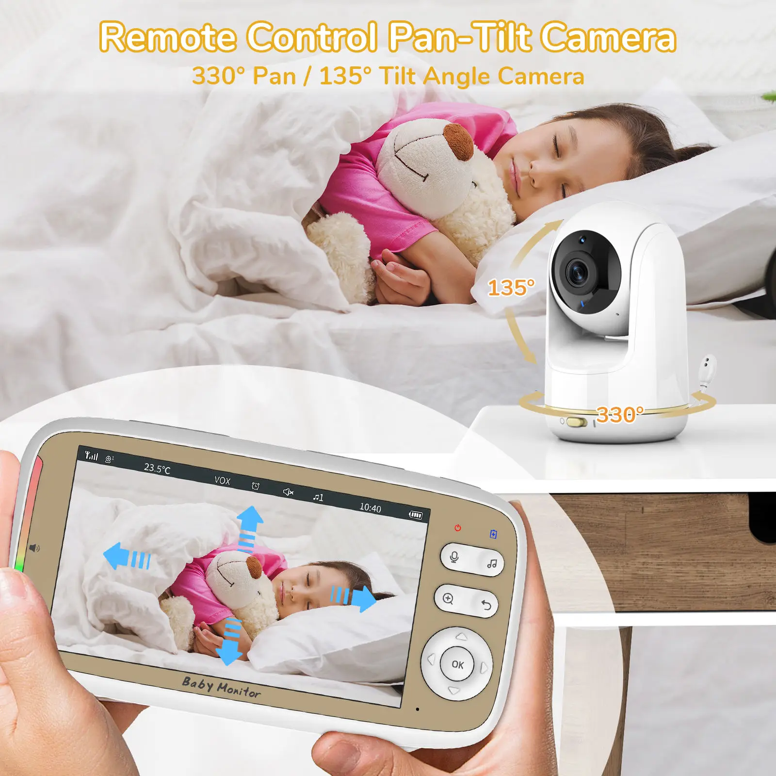 VB803 PRO Baby Monitor with 2p - Audio Music Videos review and price