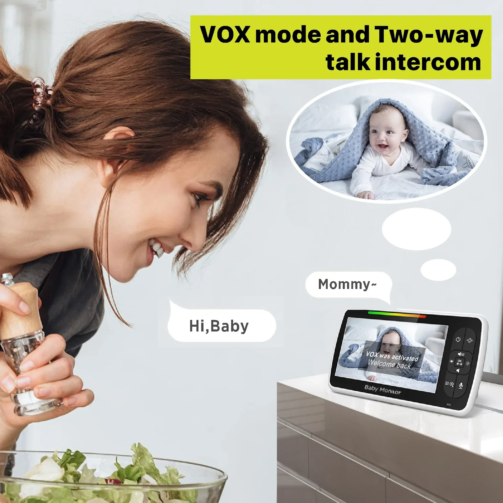 5.0 Inch Video Baby Monitor Wi - Audio Music Videos review and price