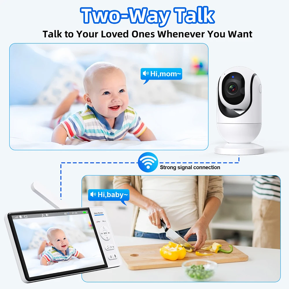 7.0'' Video Baby Monitor 720P  - Audio Music Videos review and price