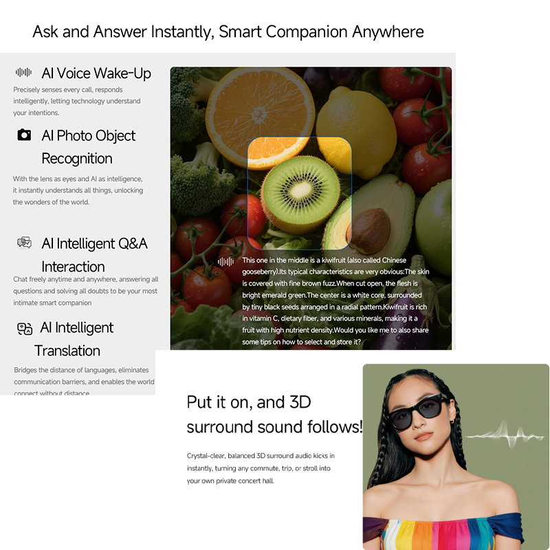 2026 AI smart Glasses HD 800W  - Audio Music Videos review and price