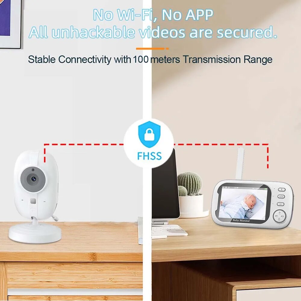 3.5'' Video Baby Monitor 2.4G  - Audio Music Videos review and price
