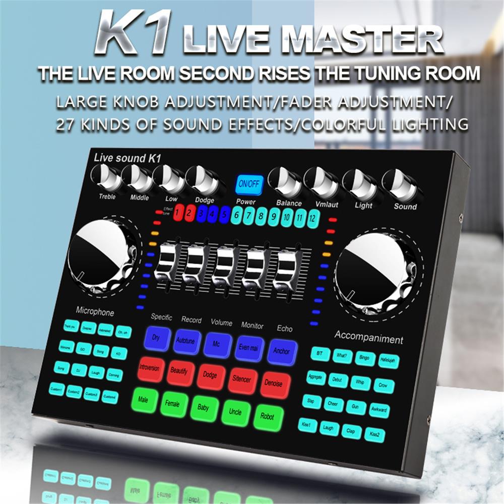 K1 Audio Mixer Live Sound Card - Audio Music Changer review and price