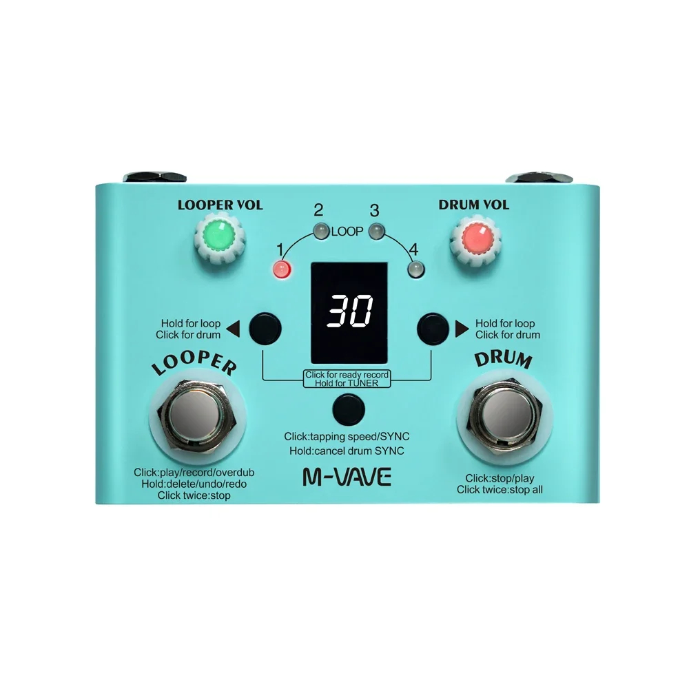 M-vave Lost Tempo Drum Machine - Looper Pedal Guitar review and price