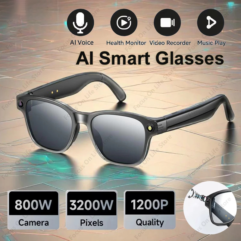 AI Smart Glasses 8 Million Cam - Audio Music Videos review and price