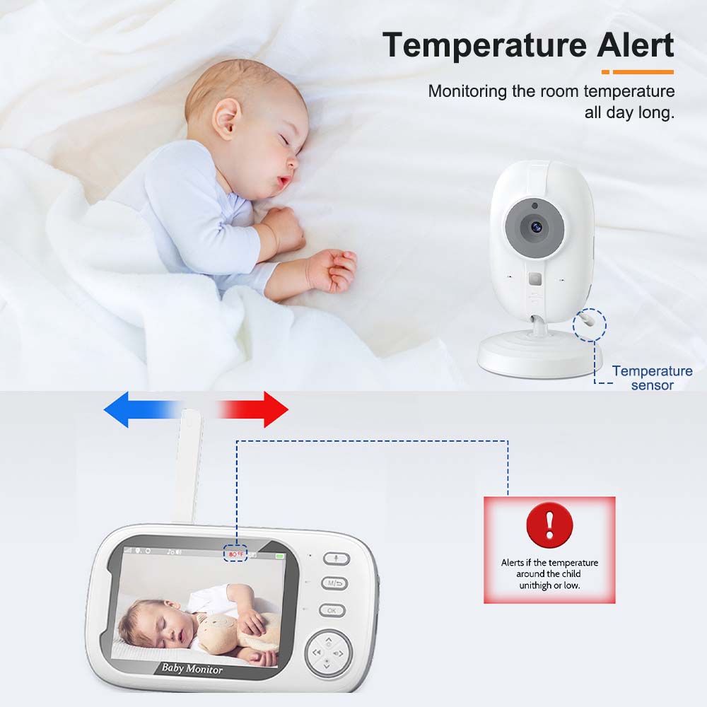3.5'' Video Baby Monitor 2.4G  - Audio Music Videos review and price